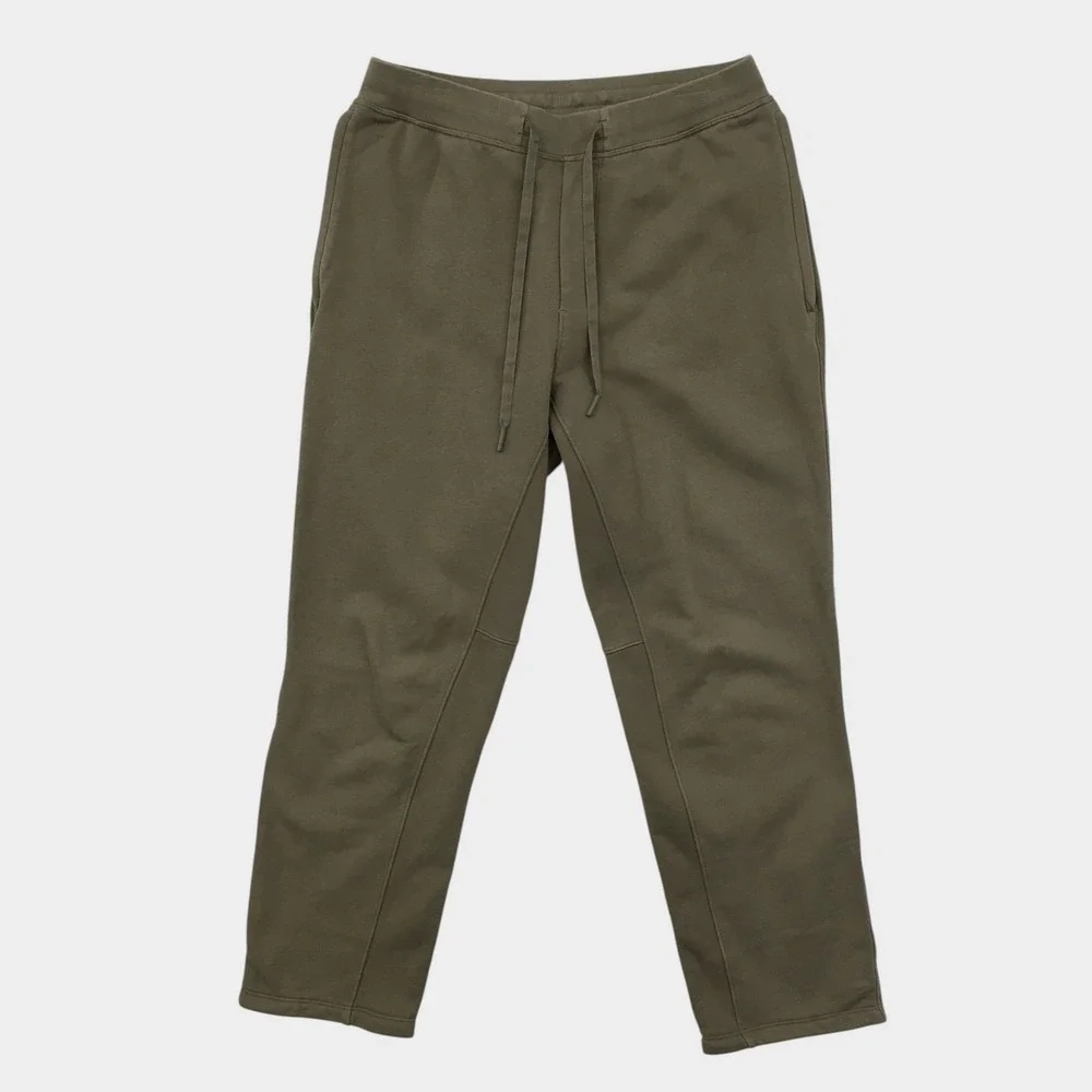 Lululemon City Sweat Jogger Pants Mens Medium Olive Green French Terry Tapered